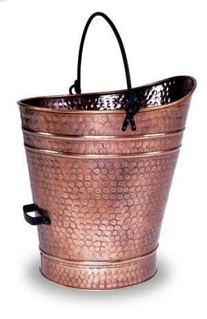Coal Hod / Pellet Bucket - Large / Antique Copper Finish