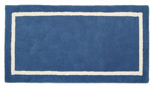 Rectangular Rug True Blue  / Navy/Biscotti