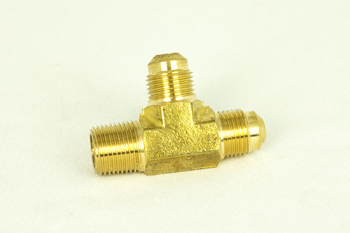 CALL For PRICE - TEE ADAPTER, BRASS  3/8flre(2)x 3/8npt
