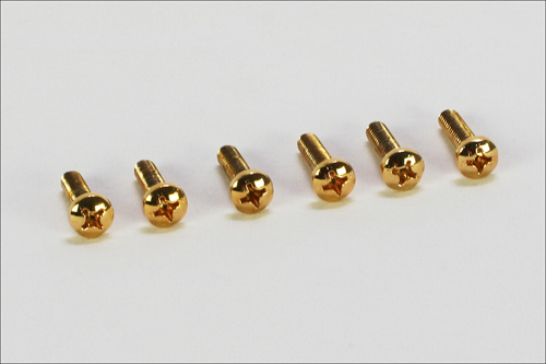 FACE SCREW, GOLD, 1" (6)  STANDARD LENGTH - 1/4-20 PHPMS