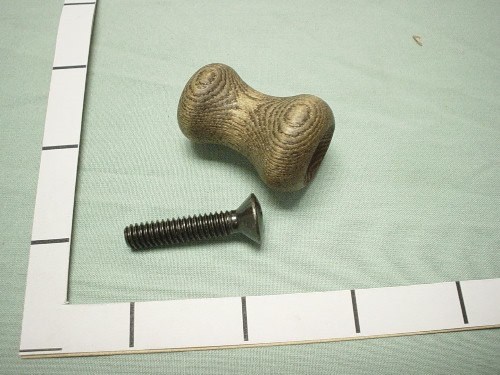 KNOB (WOOD) w/ SCREW# � A/C - ASH/ALDER