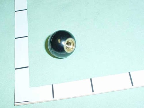 KNOB (PHENOLIC), 3/4" dia 1/4-20 THREAD - BALL SHAPED KNOB (PHENOLIC), 3/4" dia 1/4-20 THREAD - BALL SHAPED