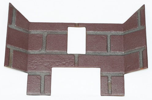 FIREBACK, CAST IRON, SML# � BRICK PATTERN - PIO/NWPT