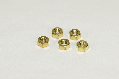 FASTENER - HEX NUT 5 PK � 1/4-20 BRASS