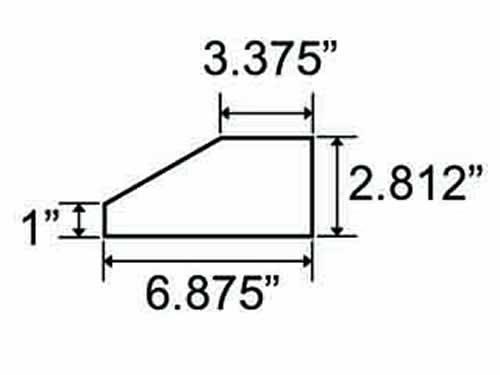 BRICK-CUT, ANGLE CUT � 6-7/8x2-13/16x27.37 deg1@3-3/8