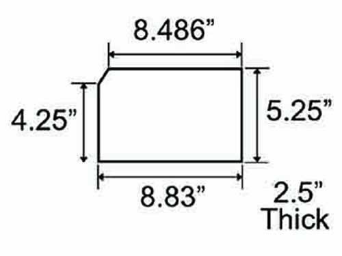BAFFLE BRICK, 3PK FWI# 2-3/8 THICK w/NOTCH) BAFFLE BRICK, 3PK FWI# 2-3/8 THICK w/NOTCH)