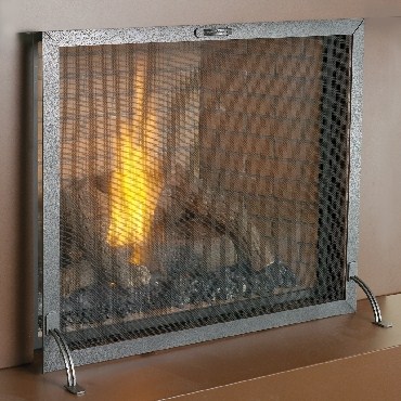 DISCONTINUED - SCREEN, HEARTH BLACK RECT*  POWDER COATED