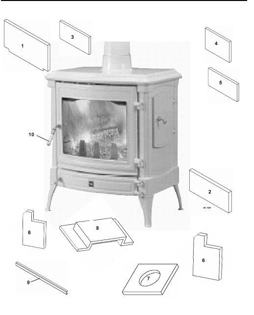 W100 WINDSOR CAST STOVE